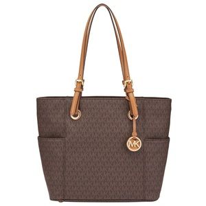 Michael Michael Kors Jet Set Signature Tote Brown